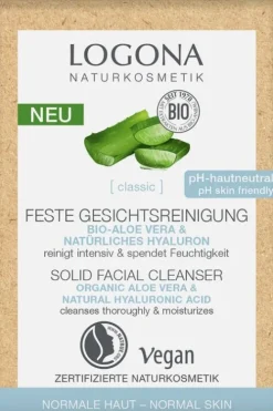 LOGONA Gesichtspflege|Naturkosmetik^- Feste Gesichtsreinigung, 60g