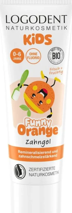 LOGONA Mund- Und Zahnpflege^- Kids Zahngel Funny Orange, 75ml