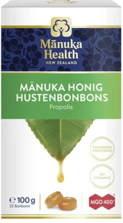 Manuka Health Hals, Mund Und Rachen^- MGO 400+ Manuka Hustenbonbons (Propolis) 100g