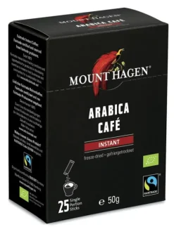 Mount Hagen Kaffee|Kaffee^- Bio Fairtrade Instant Kaffee Stick, 25x2g