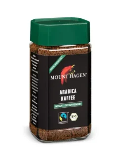 Mount Hagen Kaffee|Kaffee^- Bio Fairtrade Instant Kaffee entcoffeiniert, 100g