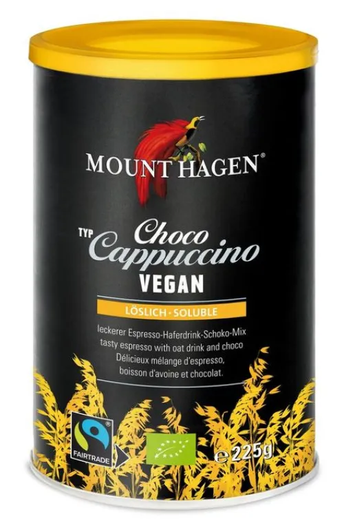 Mount Hagen Kaffee|Kaffee^- Bio FT Cappuccino Choco Vegan Dose, 225g