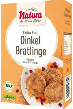 Natura-Werk Gebr. Hiller GmbH & Co. KG Vegetarischer Fleischersatz^Natura - Frika Fix Bio Dinkel-Bratlinge 150g