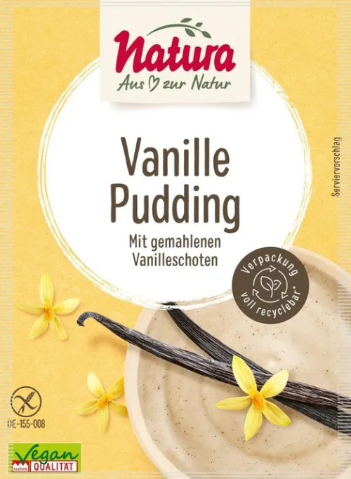 Natura-Werk Gebr. Hiller GmbH & Co. KG Backzutaten|Glutenfreie Lebensmittel^Natura - Vanille Pudding, 3 x 40g