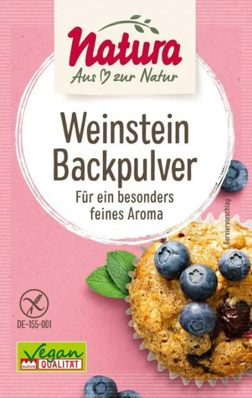 Natura-Werk Gebr. Hiller GmbH & Co. KG Backzutaten|Glutenfreie Lebensmittel^Natura - Weinsteinbackpulver 54g