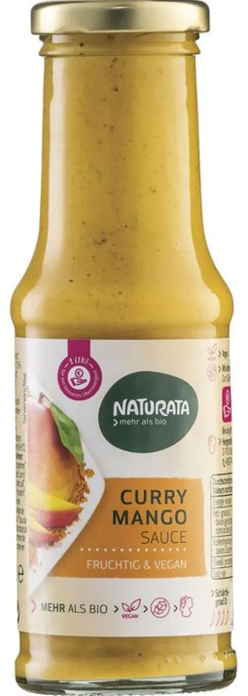 NATURATA Saucen Und Dressing|Glutenfreie Lebensmittel^- Curry Mango Sauce, 210ml