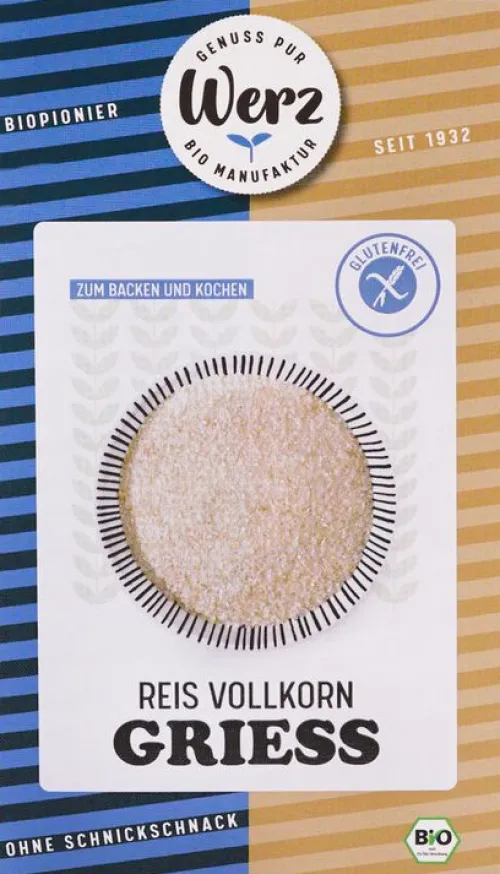 WERZ Reis^Naturkornmühle - Reis Vollkorn Grieß, glutenfrei, 250g