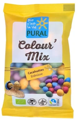 PURAL Schokolade^- Colour Mix Erdnüsse in Schokolade bio, 100g