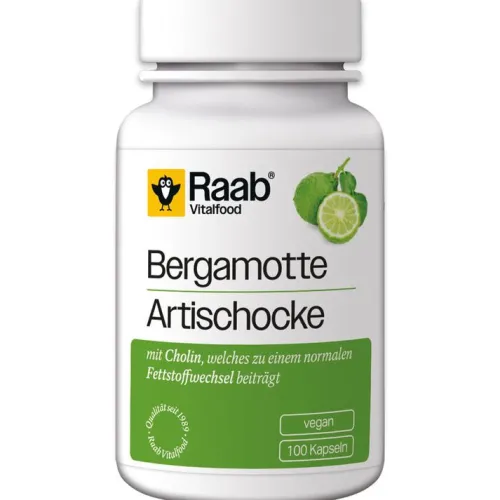 Raab Vitalfood Gefäße^- Bergamotte Artischocke 100 Kps.