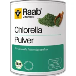 Raab Vitalfood Smoothie-Pulver|Glutenfreie Lebensmittel^- Chlorella Pulver bio 150g