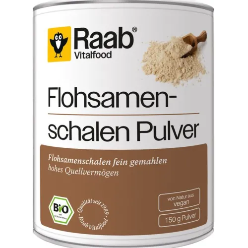 Raab Vitalfood Keime & Saaten|Glutenfreie Lebensmittel^- Flohsamenschalen gemahlen bio 150g