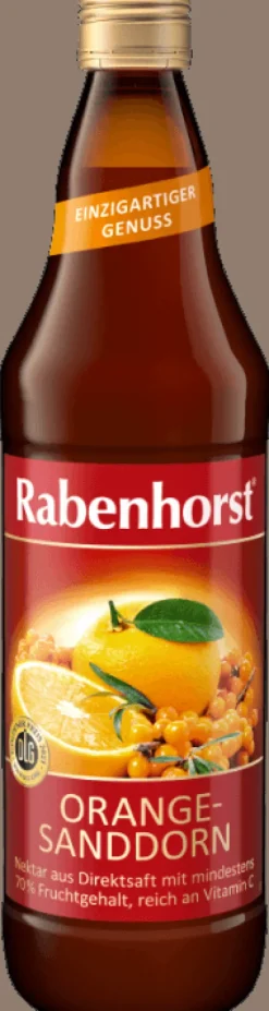 RABENHORST Fruchtsäfte|Glutenfreie Lebensmittel^- Orange-Sandorn-Nektar 700ml