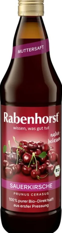 RABENHORST Fruchtsäfte|Glutenfreie Lebensmittel^- Sauerkirsche Muttersaft BIO, 700ml