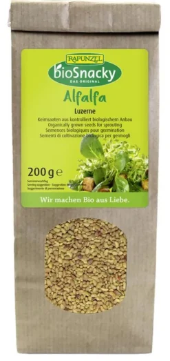 RAPUNZEL Gewürze Und Kräuter|Glutenfreie Lebensmittel^- Alfalfa Luzerne bioSnacky, 200g