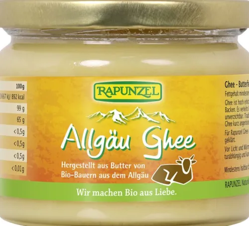 RAPUNZEL Fette & Öle|Glutenfreie Lebensmittel^- Allgäu Ghee, bio, 250g