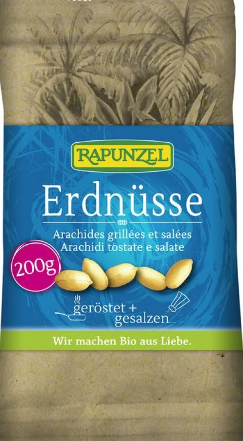 RAPUNZEL Hülsenfrüchte|Hülsenfrüchte^- Erdnüsse geröstet, gesalzen, bio, 200g