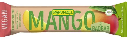 Kinder RAPUNZEL Fruchtschnitten|Kids & Schule^- Fruchtschnitte Mango-Baobab bio 40g