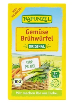 RAPUNZEL Brühen & Würze|Brühen^- Gemüsebrühe- Würfel Original mit Hefe bio 84g