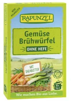 RAPUNZEL Gewürze Und Kräuter|Brühen & Würze^- Gemüse-Brühwürfel, ohne Hefe, 80g