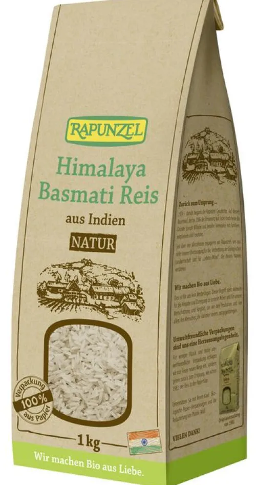 RAPUNZEL Reis|Glutenfreie Lebensmittel^- Himalaya Basmati Reis natur / Vollkorn, 1kg