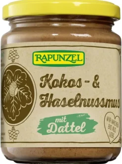 RAPUNZEL Vegane Brotaufstriche|Glutenfreie Lebensmittel^- Kokos & Haselnussmus mit Dattel 250g