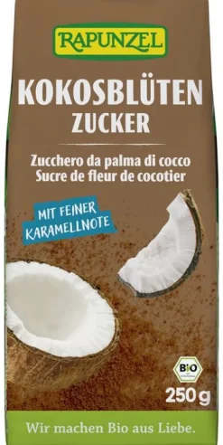 RAPUNZEL Backzutaten|Glutenfreie Lebensmittel^- Kokosblütenzucker, 250g