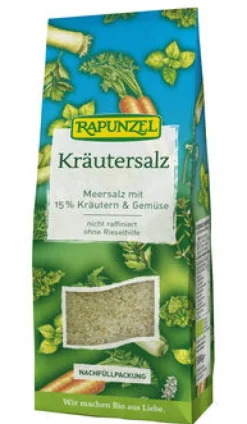 RAPUNZEL Gewürze Und Kräuter|Glutenfreie Lebensmittel^- Kräutersalz mit 15% Kräutern und Gemüse, bio, 500g