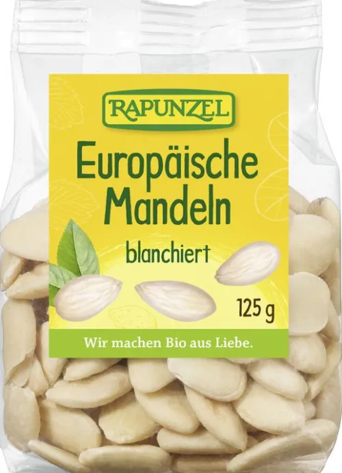 RAPUNZEL Nüsse|Glutenfreie Lebensmittel^- Mandeln blanchiert, Europa, 125g