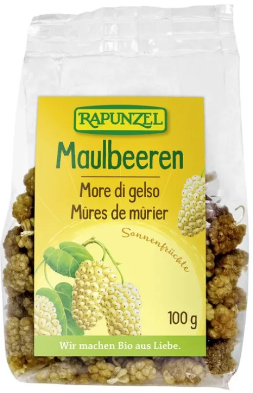 RAPUNZEL Trockenfrüchte|Glutenfreie Lebensmittel^- Maulbeeren, 100g