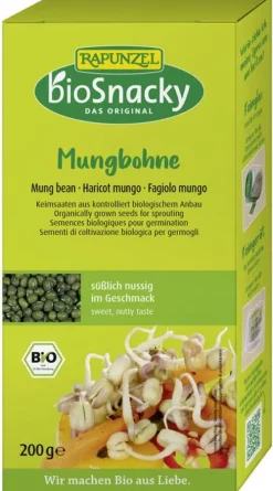 RAPUNZEL Gewürze Und Kräuter|Glutenfreie Lebensmittel^- Mungbohne bioSnacky, 200g