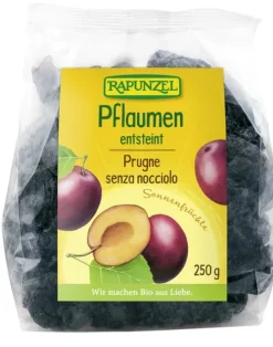 RAPUNZEL Trockenfrüchte|Glutenfreie Lebensmittel^- Pflaumen entsteint, 250g