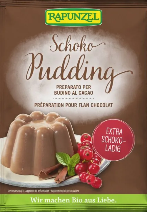 RAPUNZEL Backzutaten|Glutenfreie Lebensmittel^- Puddingpulver Schoko, 43g