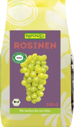 RAPUNZEL Trockenfrüchte|Glutenfreie Lebensmittel^- Rosinen, 500g