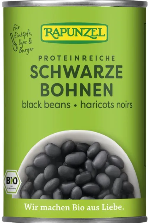 RAPUNZEL Hülsenfrüchte|Hülsenfrüchte^- Schwarze Bohnen in der Dose, 400g