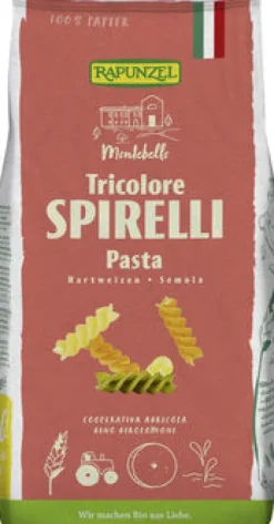 RAPUNZEL Nudeln|Nudeln^- Spirelli Tricolore Semola, 500g