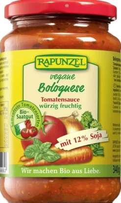 RAPUNZEL Saucen Und Dressing|Glutenfreie Lebensmittel^- Tomatensauce Bolognese bio, vegan mit Soja 330ml
