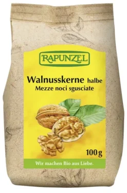 RAPUNZEL Nüsse|Glutenfreie Lebensmittel^- Walnusskerne Hälften bio 100g