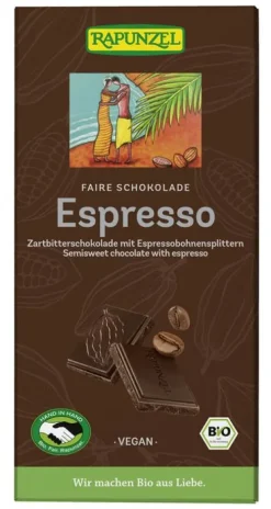RAPUNZEL Schokolade^- Zartbitter Schokolade 51% Kakao mit Espressobohn, 80g