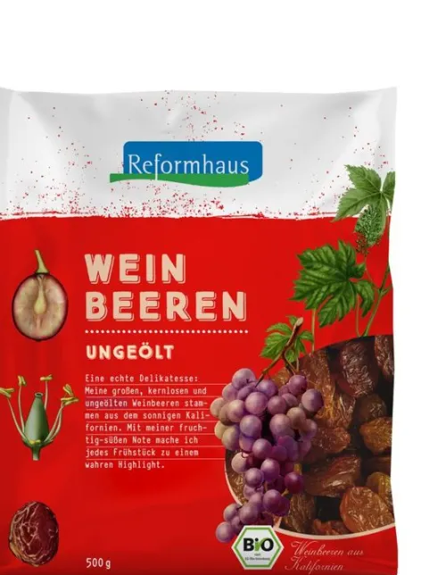 Kinder Reformhaus Eigenmarke Trockenfrüchte|Kids & Schule^Reformhaus - Weinbeeren blau ungeölt 500g