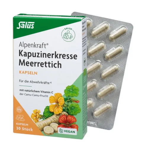 SALUS Vitamine Und Mineralien^- Alpenkraft® Kapuzinerkresse-Meerrettich Kapseln 14g bio vegan