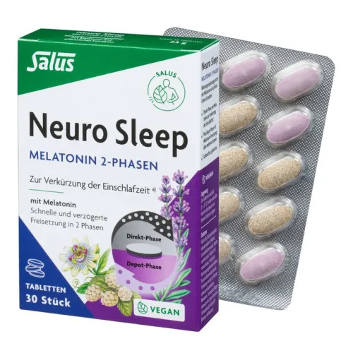 SALUS Schlaf^- Neuro Sleep Melatonin 2-Phasen 30 Tabletten