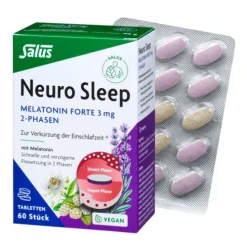 SALUS Schlaf^- Neuro Sleep Melatonin Forte 3 mg 2 Phasen 60 Tbl, 46g
