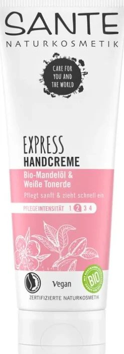 SANTE Hand- Und Fußpflege^- Express Handcreme Mandelöl & weiße Tonerde, 75ml