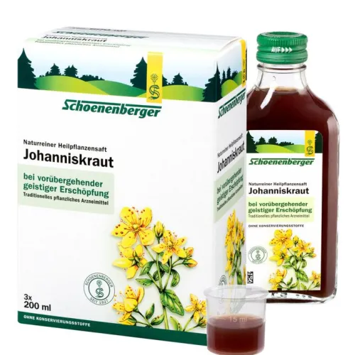 SCHOENENBERGER Frischpflanzensäfte^- Johanniskraut Naturreiner Heilpflanzensaft bio 600ml