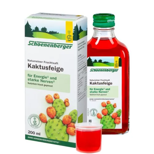 SCHOENENBERGER Fruchtsäfte^- Kaktusfeige naturreiner Fruchtsaft bio 200ml