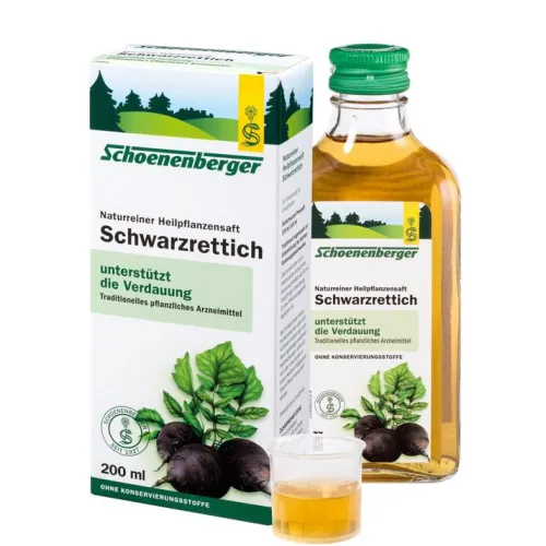 SCHOENENBERGER Frischpflanzensäfte^- Schwarzrettichsaft bio 200ml