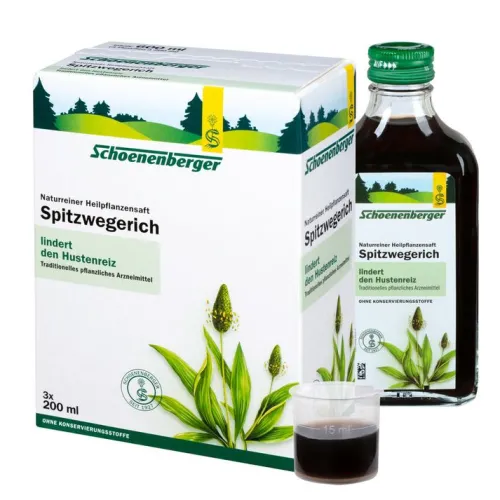 SCHOENENBERGER Tonikas Und Elixiere|Frischpflanzensäfte^- Spitzwegerich, Naturreiner Heilpflanzensaft bio, 600ml