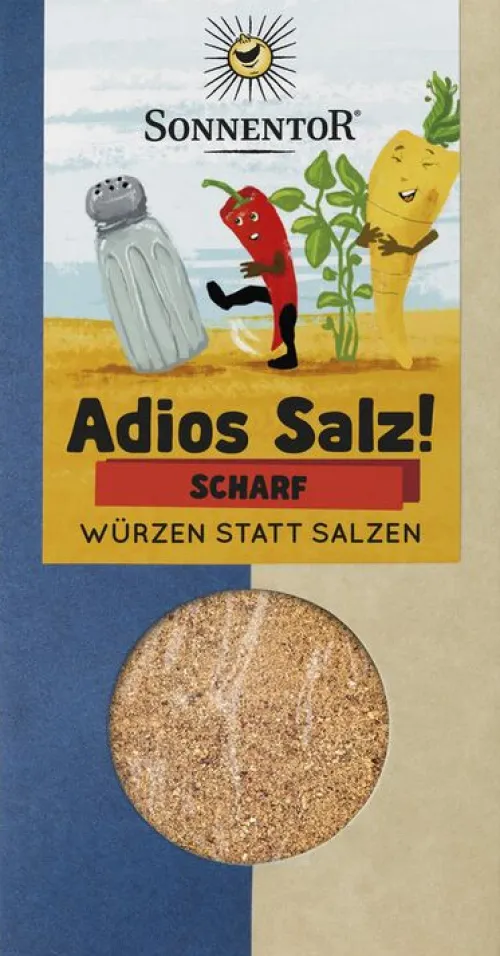 SONNENTOR Gewürze Und Kräuter|Glutenfreie Lebensmittel^- Adios Salz! Gemüsemischung scharf, 50g