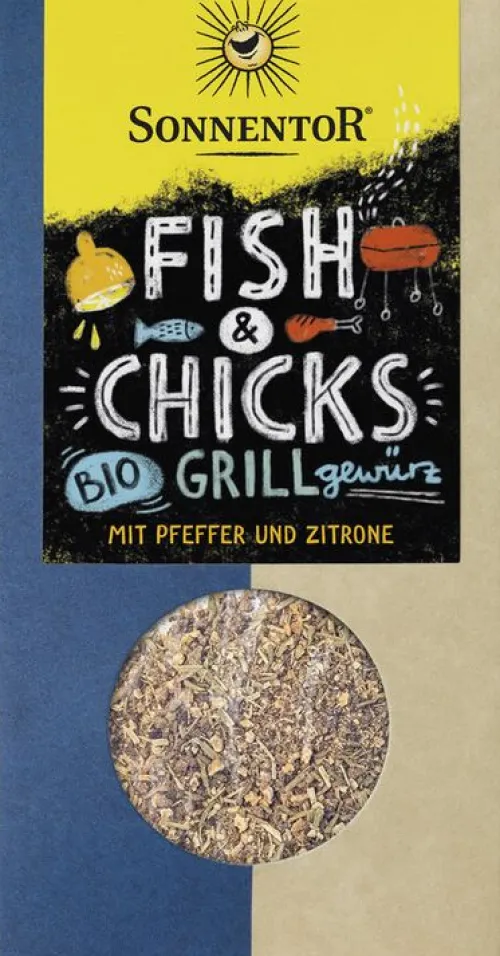SONNENTOR Gewürze Und Kräuter|Glutenfreie Lebensmittel^- Fish & Chicks Grillgewürz, 55g