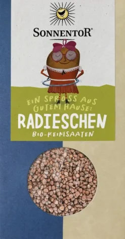 SONNENTOR Keime & Saaten|Glutenfreie Lebensmittel^- Radieschen Keimsaat bio, 120g